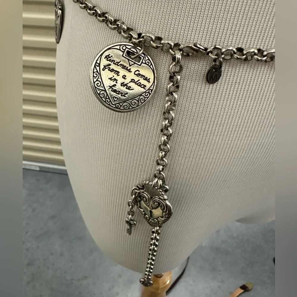 Brighton Silver Chain Belt with Charms - Picture 2 of 6